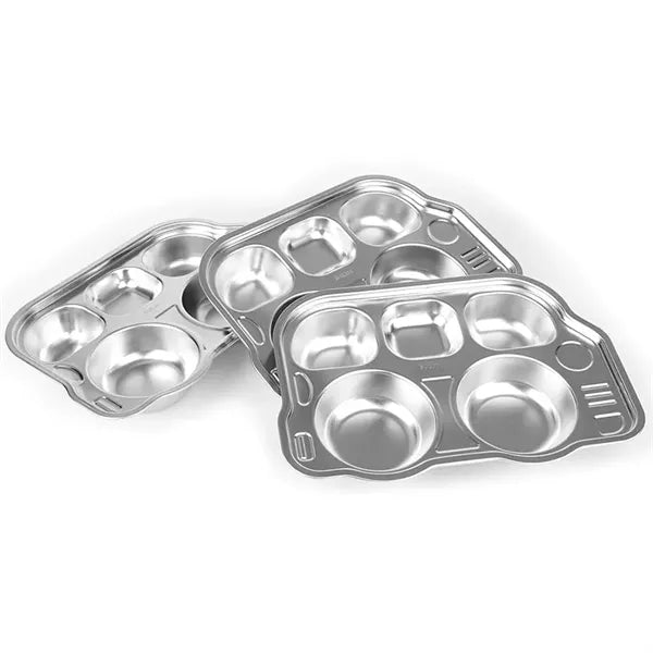 5 Section Car Shape 304 Stainless Steel Divided Dinner Tray