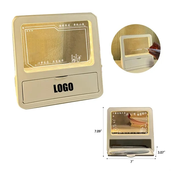 Creative 3D Pen Holder Night Light Luminous Notepad
