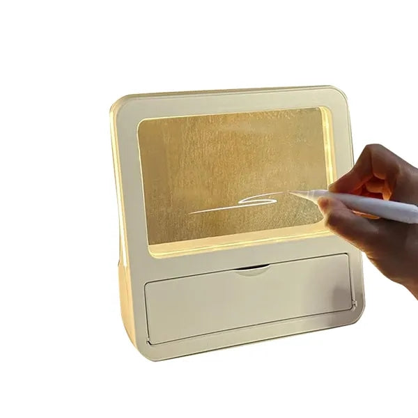 Creative 3D Pen Holder Night Light Luminous Notepad