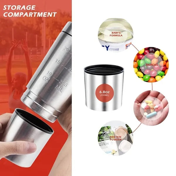 26oz Detachable Stainless Steel Protein Shaker Bottle