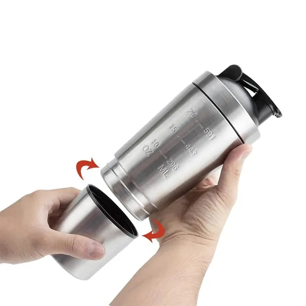 26oz Detachable Stainless Steel Protein Shaker Bottle