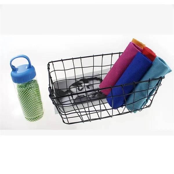 Microfiber Cooling Towel w/Storage Bottle Package 39"x11 4/5