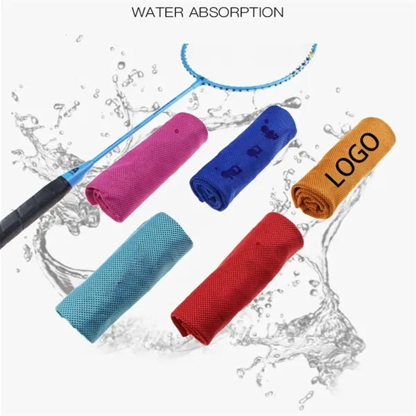Microfiber Cooling Towel w/Storage Bottle Package 39"x11 4/5