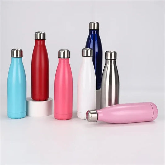 17 Oz Cola Shaped Insulated Stainless Steel Water Bottle