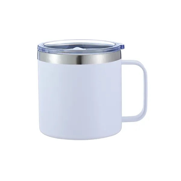 14 OZ Insulated Stainless Steel Coffee Mug With Lid & Handle