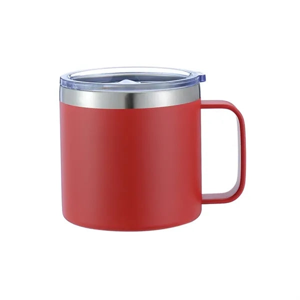 14 OZ Insulated Stainless Steel Coffee Mug With Lid & Handle