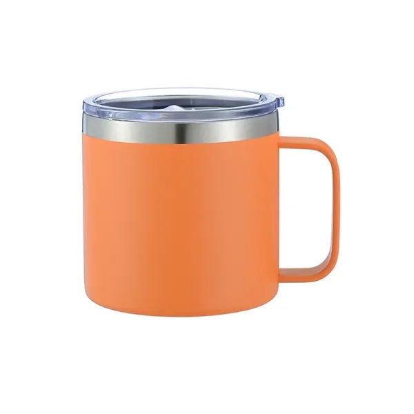 14 OZ Insulated Stainless Steel Coffee Mug With Lid & Handle