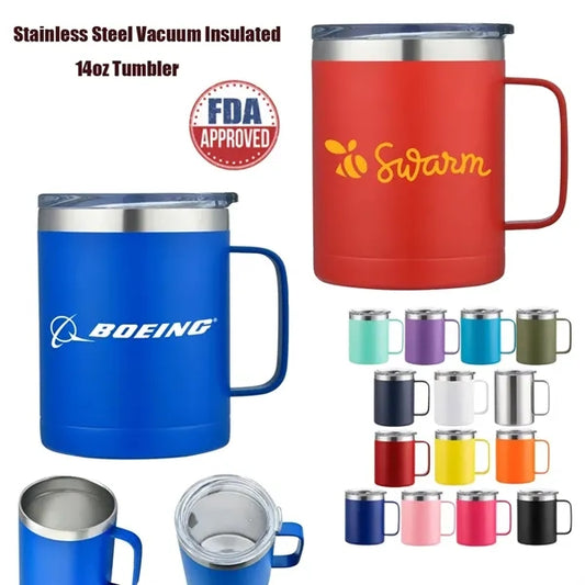 14oz Vacuum Insulated Travel Coffee Mug with Handle