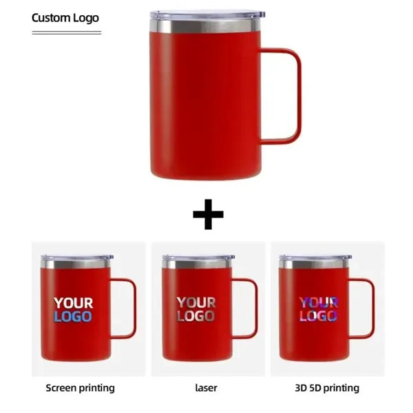 14oz Vacuum Insulated Travel Coffee Mug with Handle