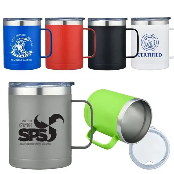 14oz Vacuum Insulated Travel Coffee Mug with Handle