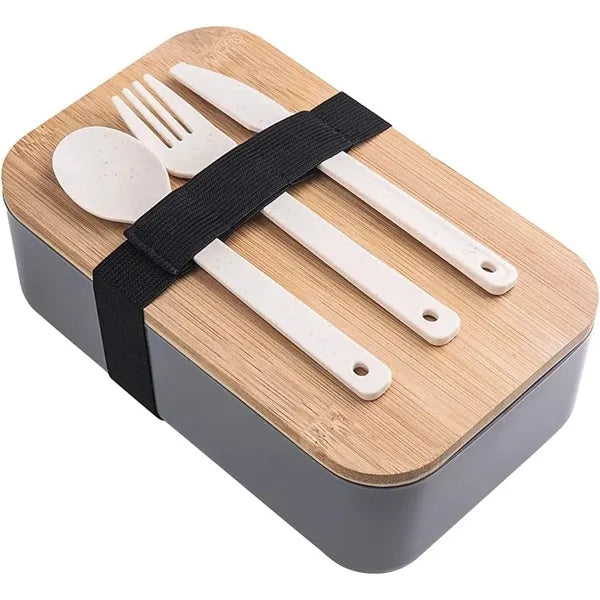 Wheat Straw Bento Lunch Box with Tableware Set