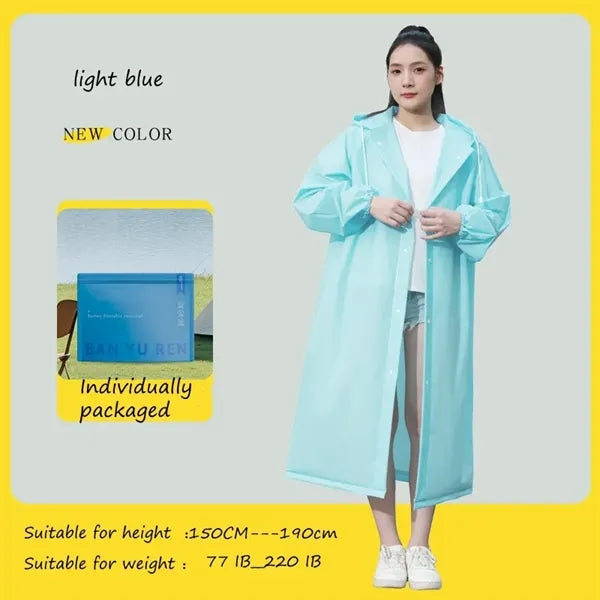 Outdoor mountaineering travel portable thickened raincoat