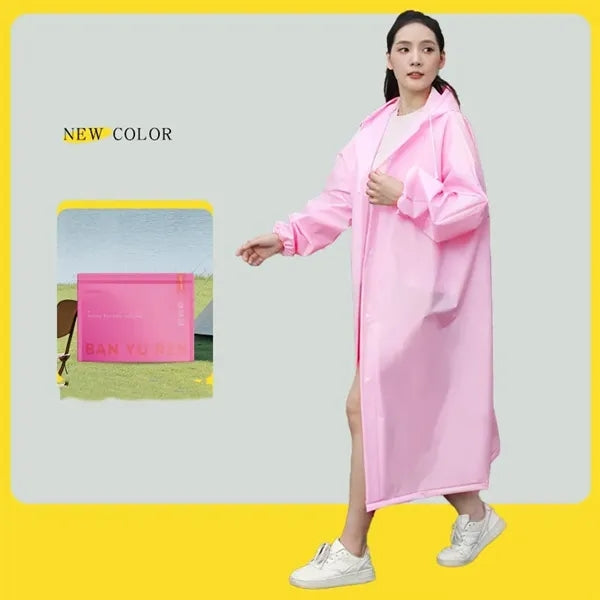 Outdoor mountaineering travel portable thickened raincoat