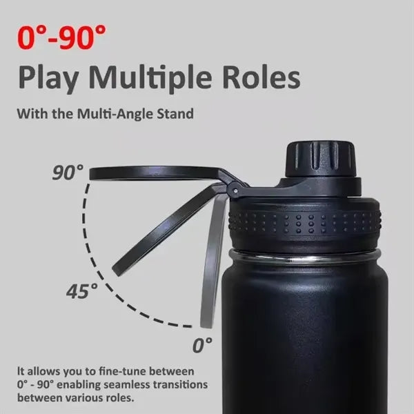 32oz Stainless Steel Water Bottle with Magnetic Phone Holder