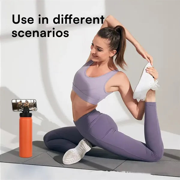 32oz Stainless Steel Water Bottle with Magnetic Phone Holder