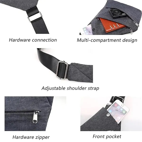 Polyester Multi-functional Anti-theft Crossbody Shoulder Bag