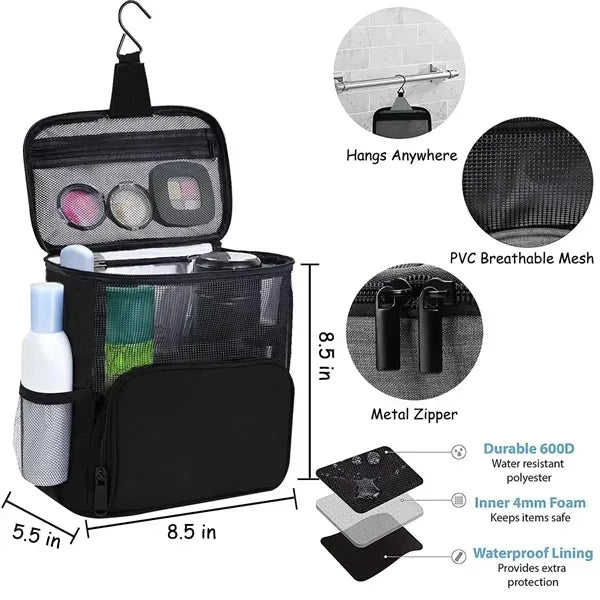 Haning Shower Organizer Tote Bag With Metal Hook
