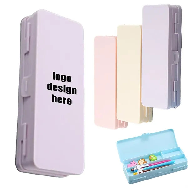 Plastic Frosted Pencil Case School Office Supplies