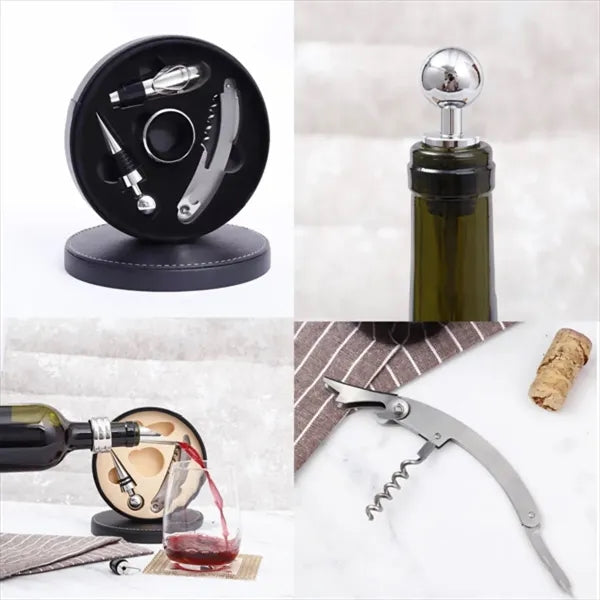 4 Piece Wine Bottle Opener Set Gift Accessories
