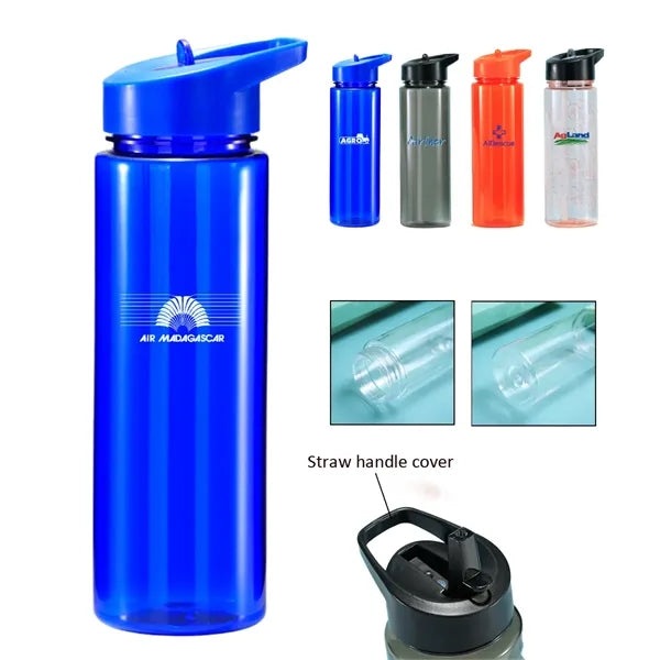 24oz Plastic Sports Water Bottle With leak Proof Lid