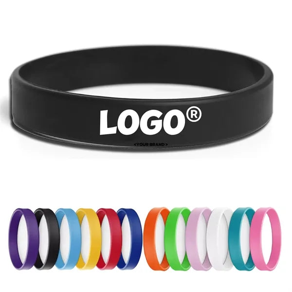 Rubber Bracelet Wristband Blank Silicone Elastic Sport