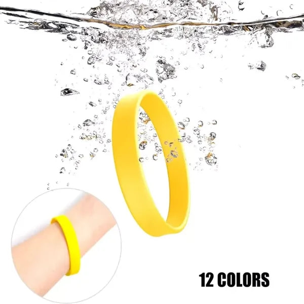Rubber Bracelet Wristband Blank Silicone Elastic Sport