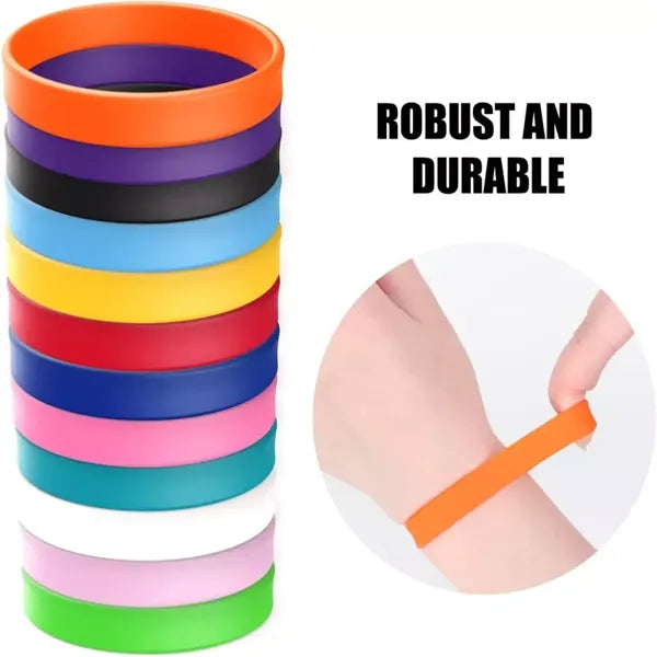 Rubber Bracelet Wristband Blank Silicone Elastic Sport