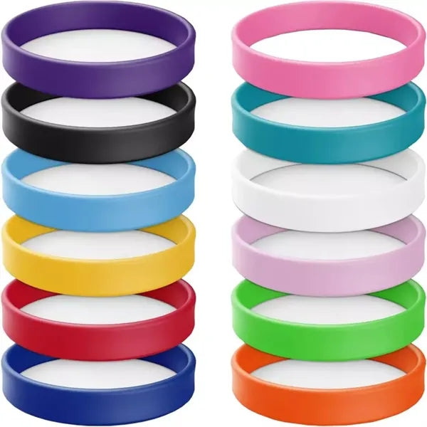 Rubber Bracelet Wristband Blank Silicone Elastic Sport
