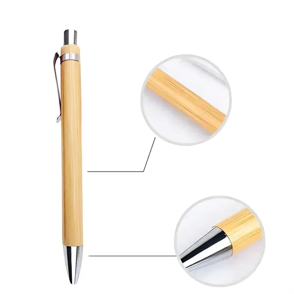Bamboo Ballpoint Pen Retractable Office Gifts