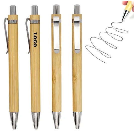 Bamboo Ballpoint Pen Retractable Office Gifts