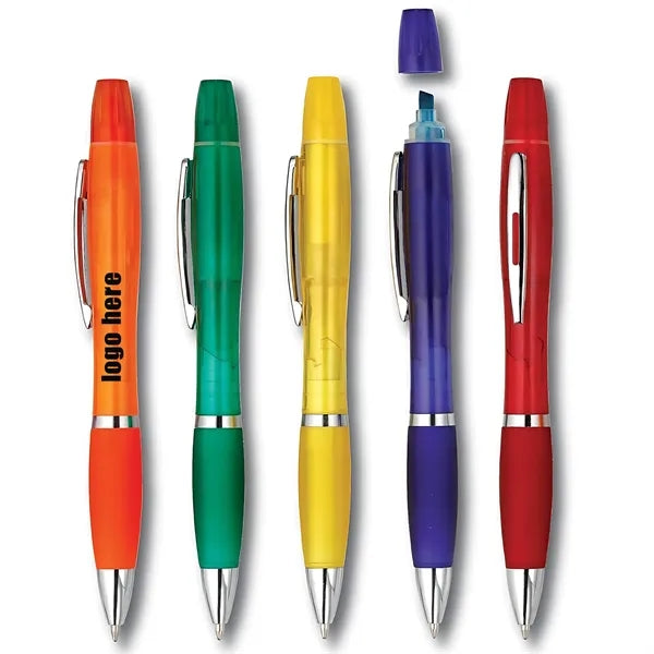 Ballpoint With Highlighter Multi Advertisin Pen