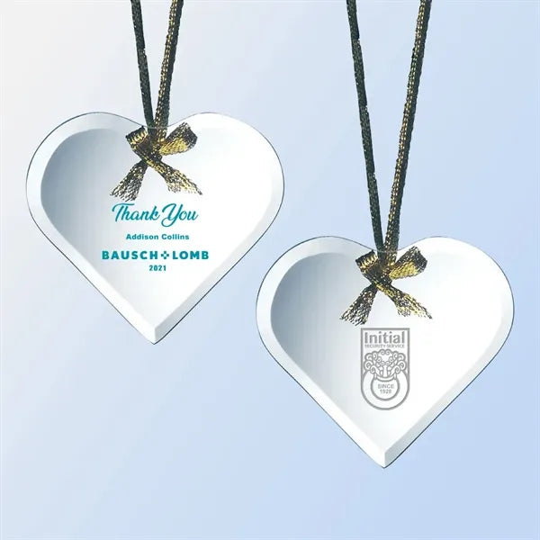 Jade Glass Heart Ornament