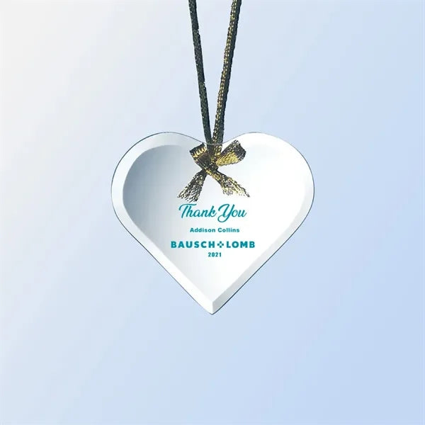 Jade Glass Heart Ornament