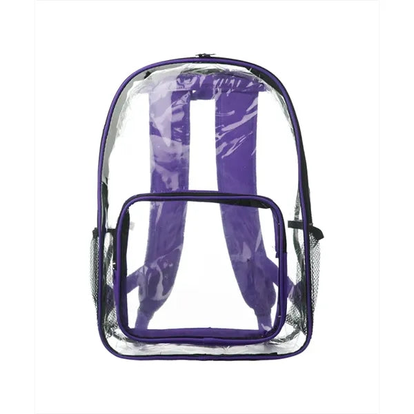 Union Printed - Pocket Clear Plastic Backpacks