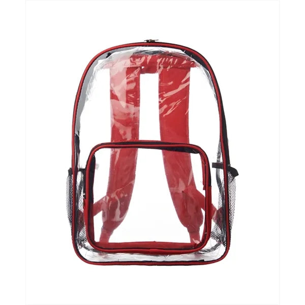 Union Printed - Pocket Clear Plastic Backpacks