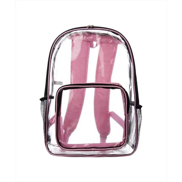 Union Printed - Pocket Clear Plastic Backpacks