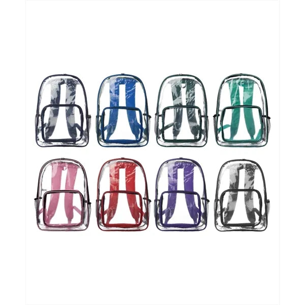 Union Printed - Pocket Clear Plastic Backpacks