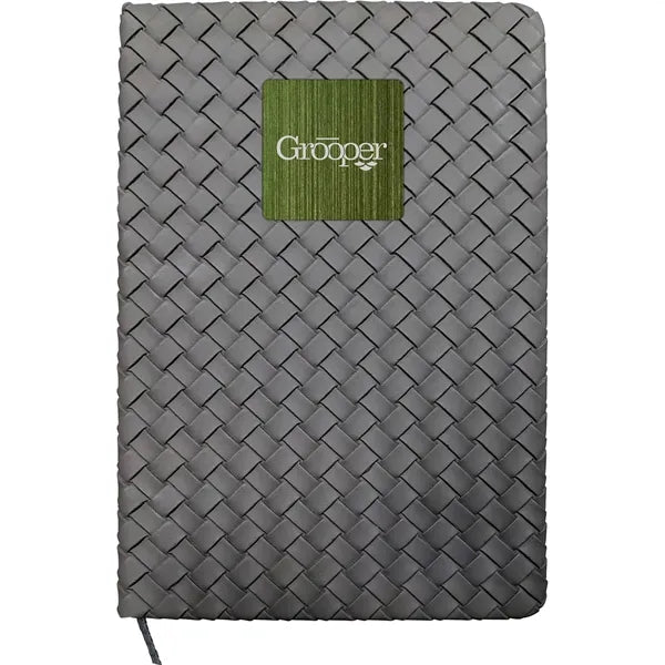 Woven Notebook with Metal Accent