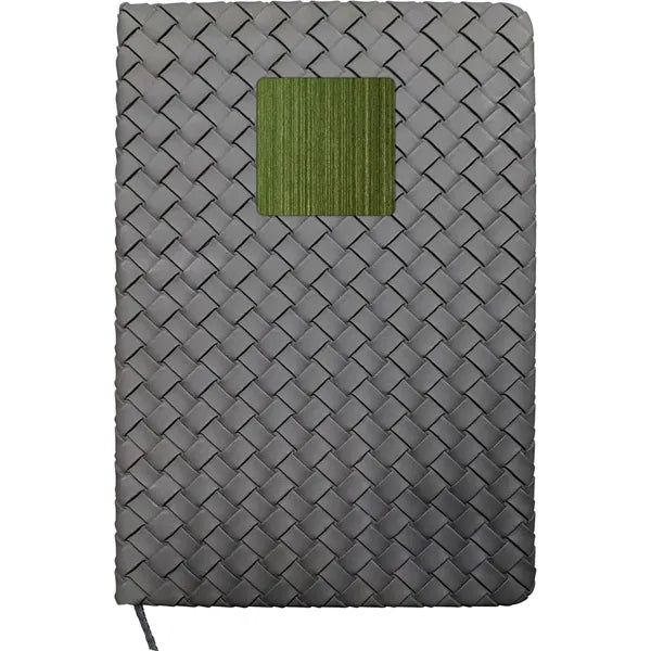 Woven Notebook with Metal Accent