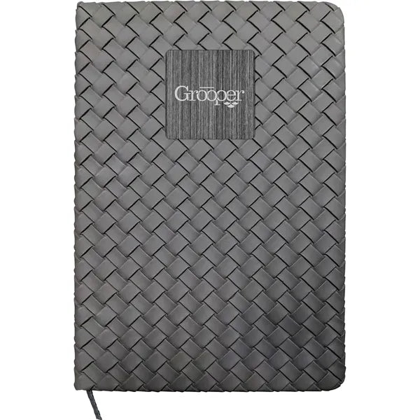 Woven Notebook with Metal Accent
