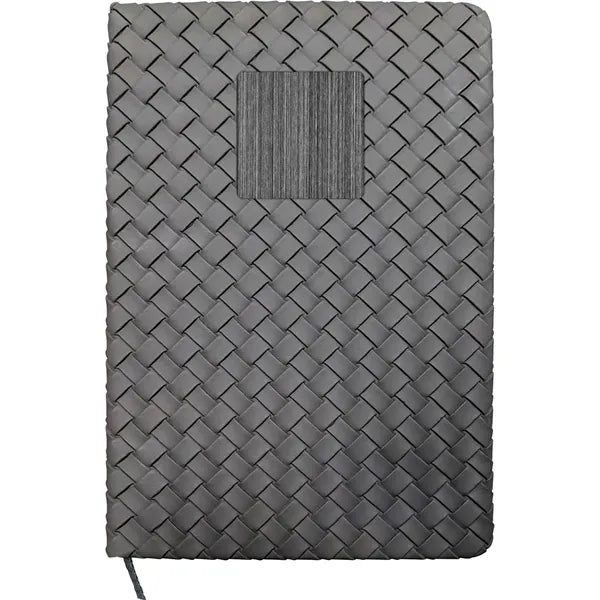 Woven Notebook with Metal Accent
