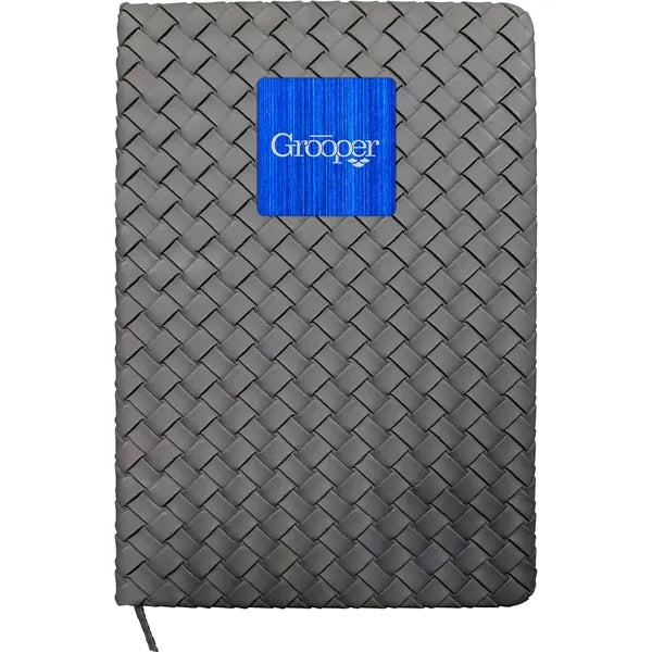 Woven Notebook with Metal Accent