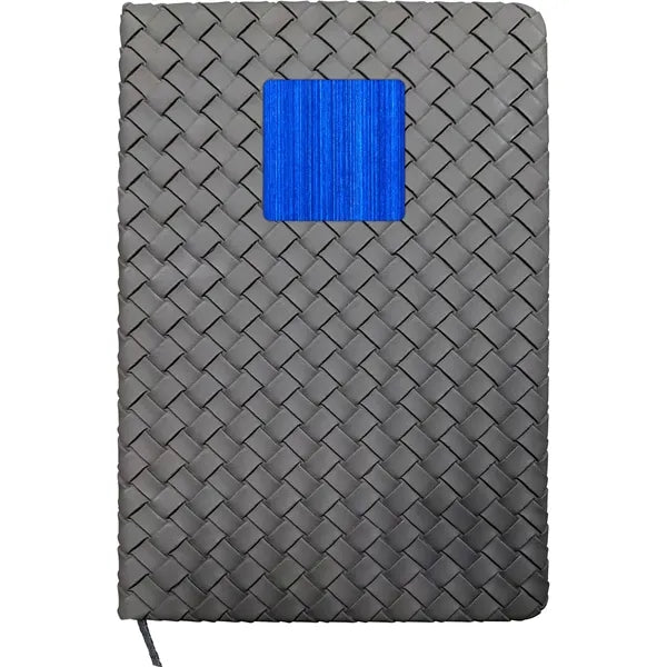 Woven Notebook with Metal Accent