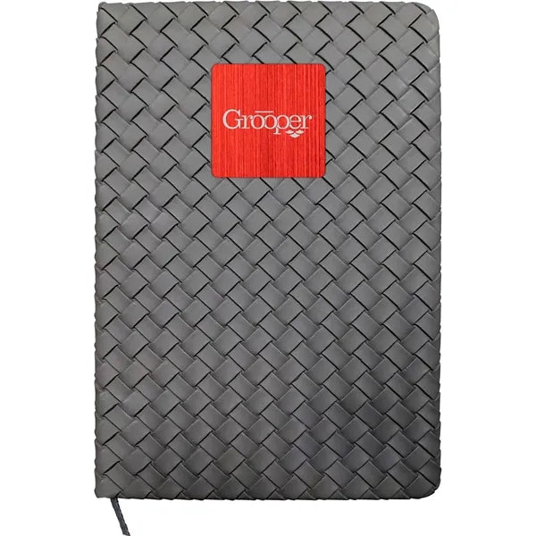 Woven Notebook with Metal Accent