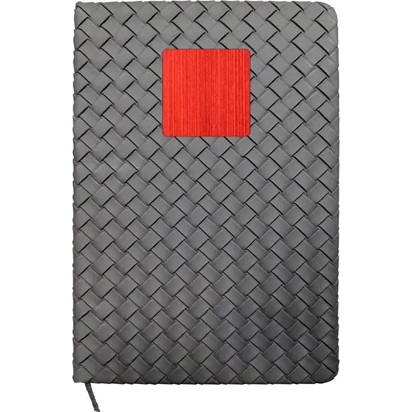 Woven Notebook with Metal Accent