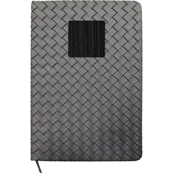 Woven Notebook with Metal Accent