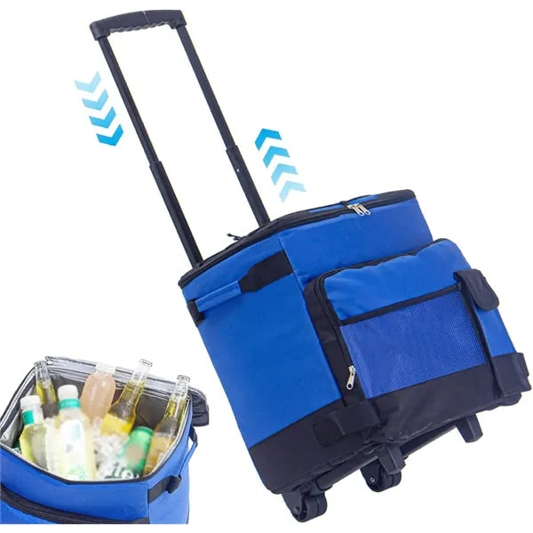 Portable Leakproof Insulated Soft Cooler Bag with Wheels