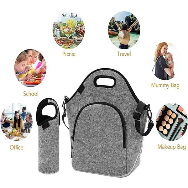 Prime Line Heathered Neoprene Lunch Cooler Tote Bag