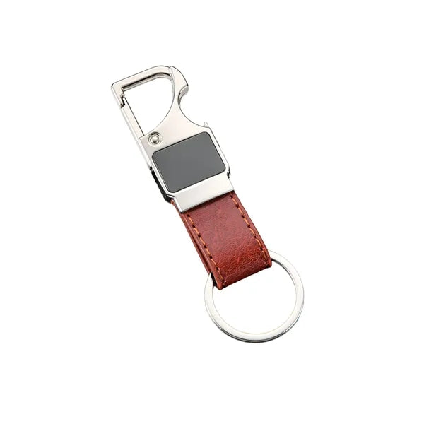 LED Leather Keychain Bottle Opener