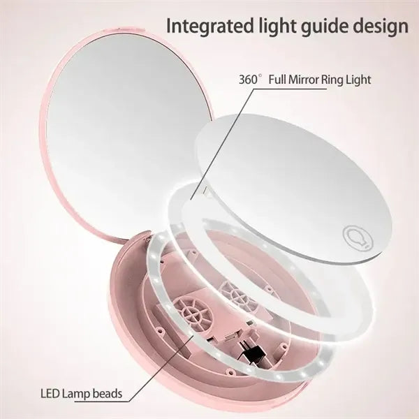 LED Illuminated Travel Makeup Mirror
